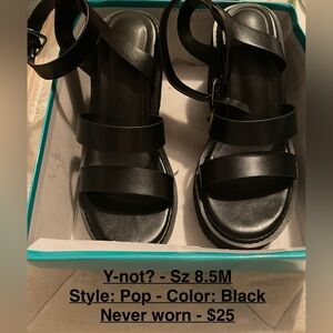 Brand - Y Not? -disregard price on pic 
Woman’s Sz 8.5M (USA) 
Never Worn -  $12